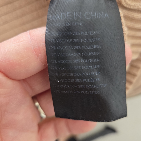 Tan Ribbed Long Sleeve Sweater - Picture 5 of 5